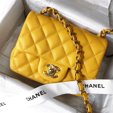 mini yellow chanel bag|chanel yellow bag price.